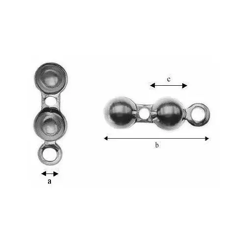 925 Zakończenie srebrne 10 mm typu 'dziewczynka', próba lp 5