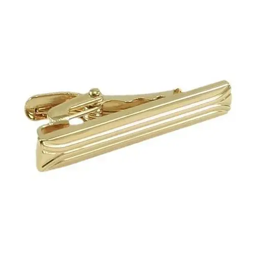 Elegancka Spinka do Krawata (4cm) - ALTIES - Złota SPKALT0070, kolor brązowy