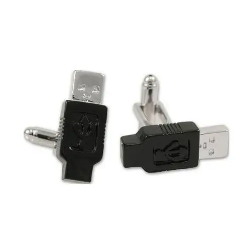 Tematyczne Męskie Spinki do Mankietów - ALTIES- USB, Wtyczka, Port SPMALT0280