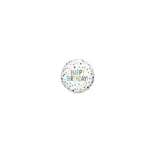 Balon foliowy Confetti Birthday standard 43cm