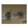 ANDAMAN - srebrne kolczyki z akwamarynem cyrkonie, kolor niebieski Sklep