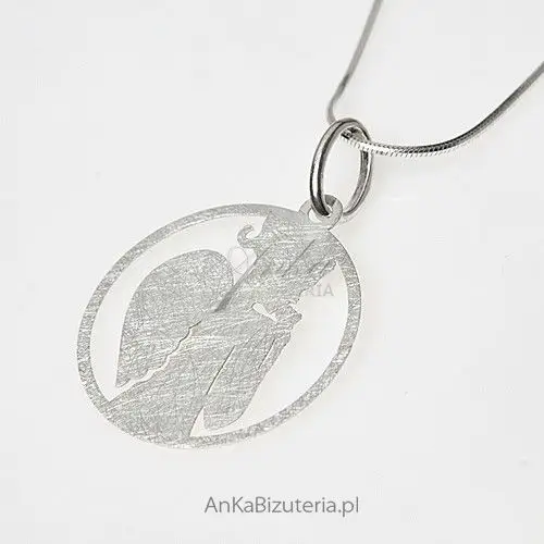 Ankabizuteria.pl anielica z różą - wisior srebrny - subtelna biżuteria Anka biżuteria 2