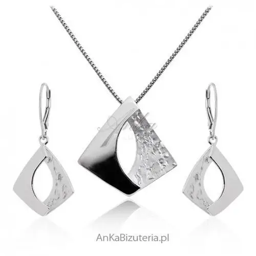 Anka biżuteria Ankabizuteria.pl biżuteria srebrna - komplet srebro rodowane