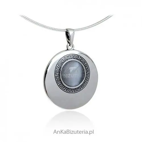 Ankabizuteria.pl Biżuteria srebrna - wisiorek srebrny, kolor szary