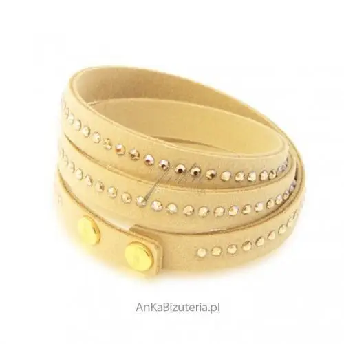 Ankabizuteria.pl biżuteria swarovski bransoletka - beżowa Anka biżuteria