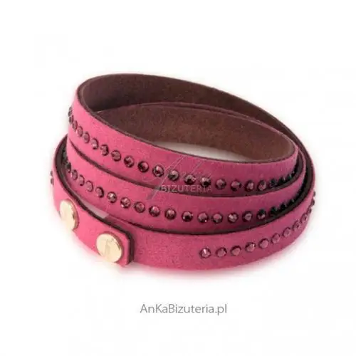 Ankabizuteria.pl biżuteria swarovski: bransoletka z kryształów w kolorze amethyst Anka biżuteria