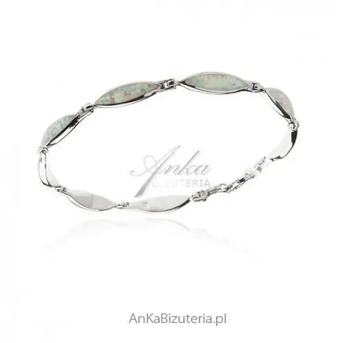 Anka biżuteria Ankabizuteria.pl bransoletka srebrna z białym opalem biżuteria z opalem