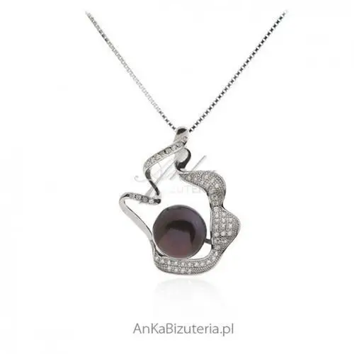 Anka biżuteria Ankabizuteria.pl ekskluzywna biżuteria srebrna - naszyjnik srebrny z perłą