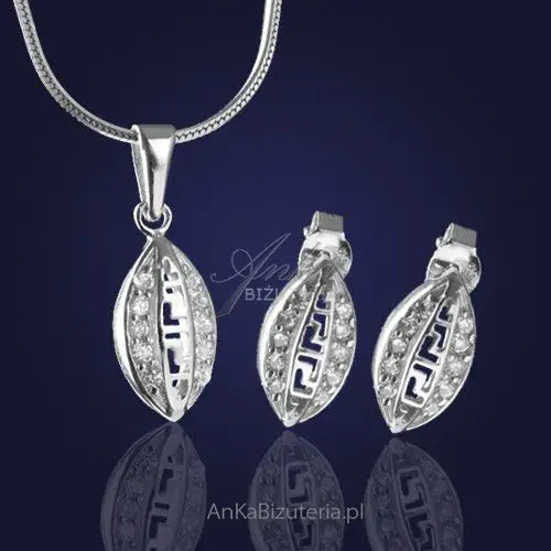 Ankabizuteria.pl komplet biżuterii srebrnej: " zjawiskowe greckie cyklady" Anka biżuteria 2