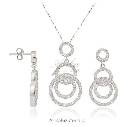 Ankabizuteria.pl komplet microseting - srebro rodowane z cyrkoniami, śliczne Anka biżuteria 2
