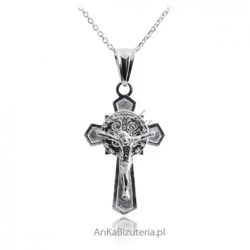 Ankabizuteria.pl krzyż benedykta: srebrny krzyżyk Anka biżuteria