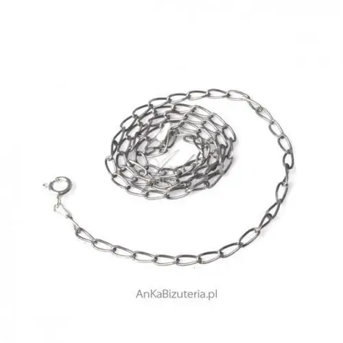 Ankabizuteria.pl łańcuszek srebrny rodowany long 0,4 Anka biżuteria