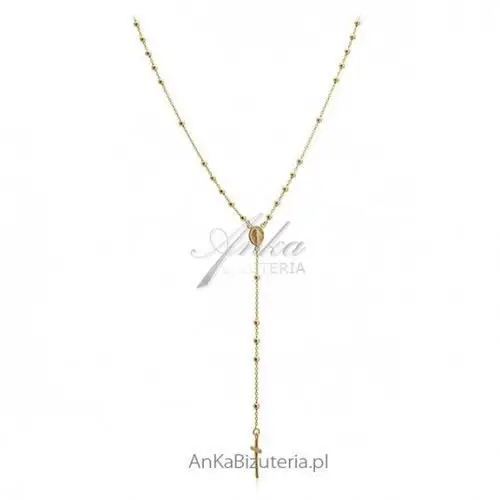 Ankabizuteria.pl modna biżuteria srebrna pozłacana różaniec 45 cm oraz 50 cm Anka biżuteria
