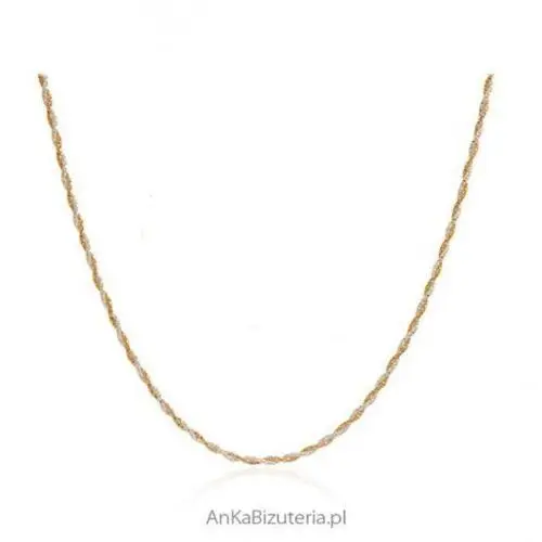 Anka biżuteria Ankabizuteria.pl naszyjnik srebrny pozłacany bizuteria włoska - 45 cm i 50 cm