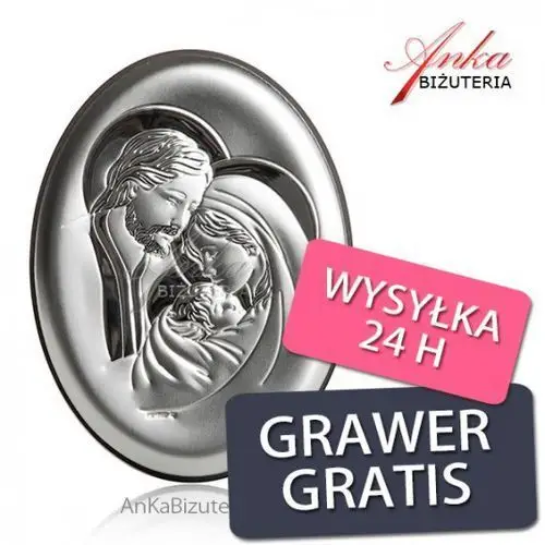 Anka biżuteria Ankabizuteria.pl pamiątki srebrne: święta rodzina - grawer gratis