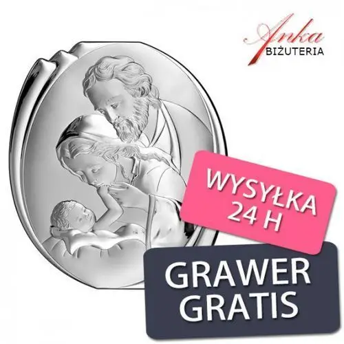 Ankabizuteria.pl święta rodzina obrazek srebrny na prezent 109 cm Anka biżuteria