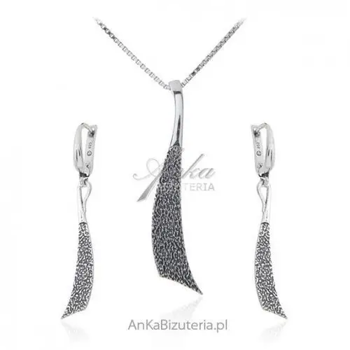 Ankabizuteria.pl Biżuteria srebrna komplet oksydowany - alisha