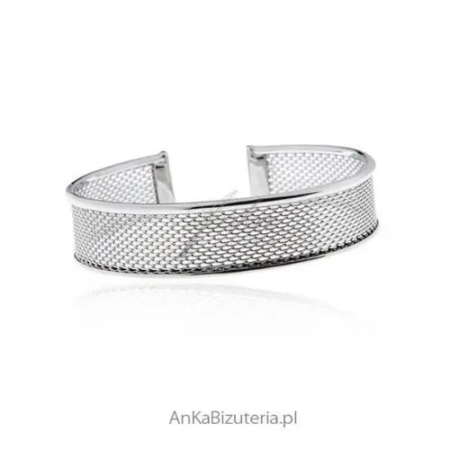 Ankabizuteria.pl Bransoletka srebrna szeroka - elegancka biżuteria srebrna