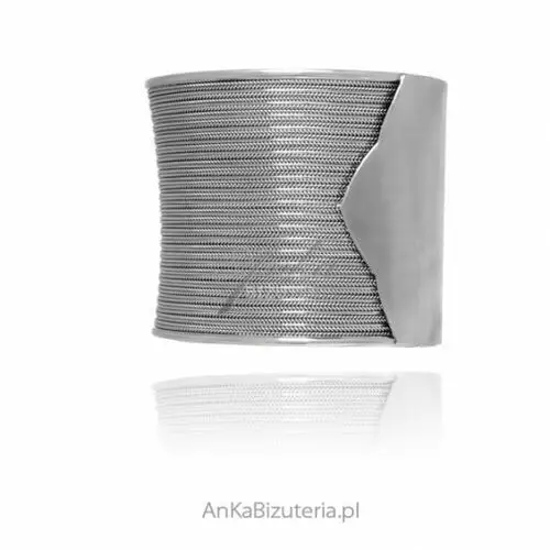 Ankabizuteria.pl Duża piękna bransoleta srebrna - szeroka 5,5 cm