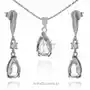 Ankabizuteria.pl Elegancka biżuteria srebrna komplet z kryształami aurora borealis, kolor szary Sklep