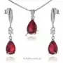 Ankabizuteria.pl Elegancka biżuteria srebrna komplet z kryształami w kolorze Sklep
