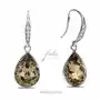 Ankabizuteria.pl Kolczyki srebrne classy pear swarovski w kolorze greige Sklep