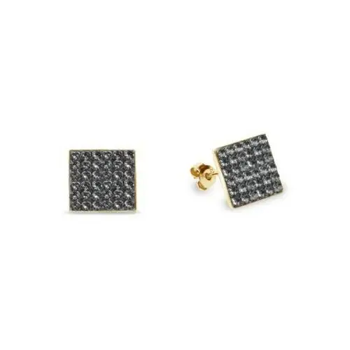 Ankabizuteria.pl Kolczyki srebrne pozłacane swarovski kingdom studs w kolorze silver