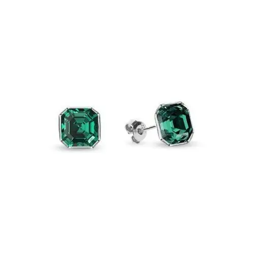 Ankabizuteria.pl Kolczyki srebrne pr. 925 kryształy w kolorze emerald