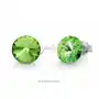 Ankabizuteria.pl Kolczyki srebrne swarovski candy studs w kolorze peridot., kolor szary Sklep