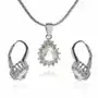 Ankabizuteria.pl Komplet biżuteria srebrna z cyrkonią w kolorze aurora borealis Sklep