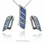 Ankabizuteria.pl Komplet biżuteria srebrna z niebieskim opalem, kolor niebieski Sklep