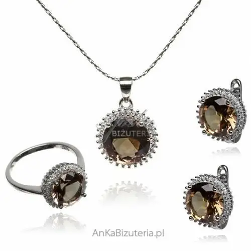 Ankabizuteria.pl Komplet biżuteria srebrna z niezwykłym sultanitem, kolor szary