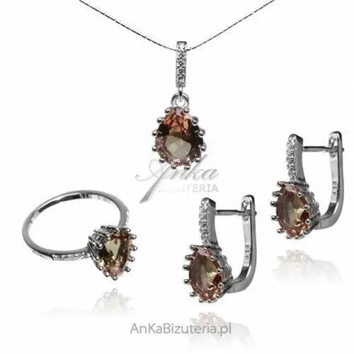 Ankabizuteria.pl Komplet biżuteria srebrna z sultanite