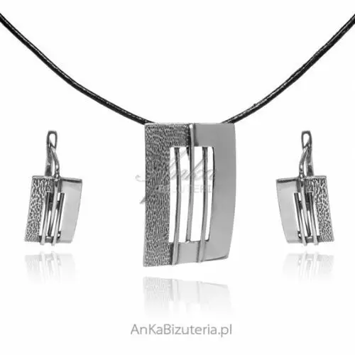 Ankabizuteria.pl Komplet biżuterii srebrnej oksydowany romina