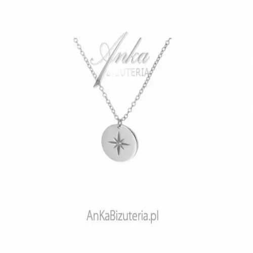 Ankabizuteria.pl Modna biżuteria srebrna - subtelny naszyjnik z cyrkonią, kolor szary