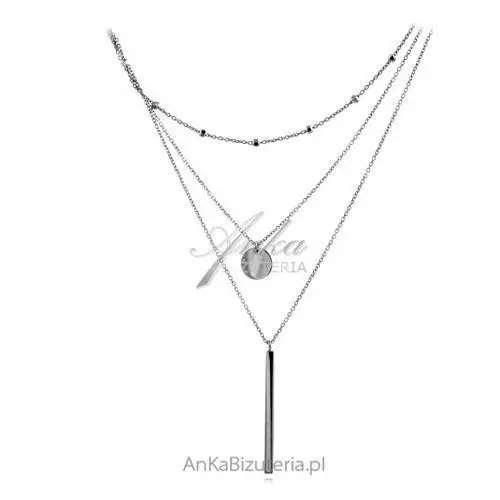 Ankabizuteria.pl Naszyjnik srebrny kaskada - modna włoska biżuteria