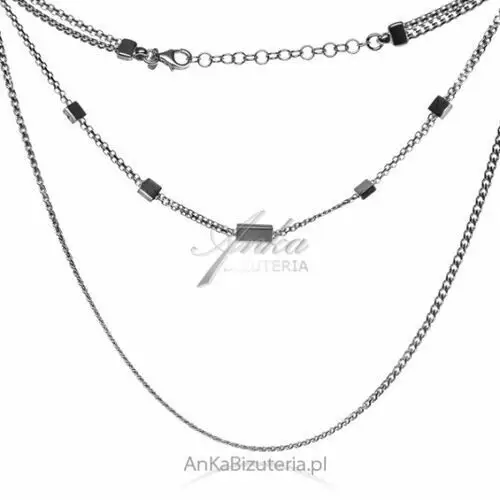 Ankabizuteria.pl Naszyjnik srebrny modna biżuteria srebrna włoska