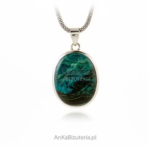 Ankabizuteria.pl Srebrna biżuteria zawieszka z chryzokolą - kamień naturalny, kolor beżowy