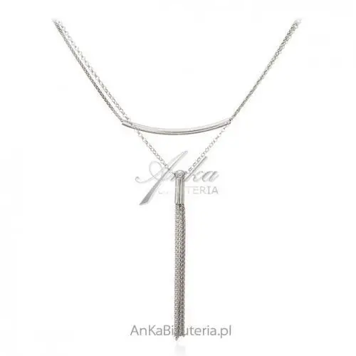 Ankabizuteria.pl Srebrny naszyjnik piękna biżuteria włoska - oryginalny design