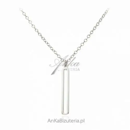 Ankabizuteria.pl Srebrny naszyjnik - prosta elegancka biżuteria srebrna, kolor szary