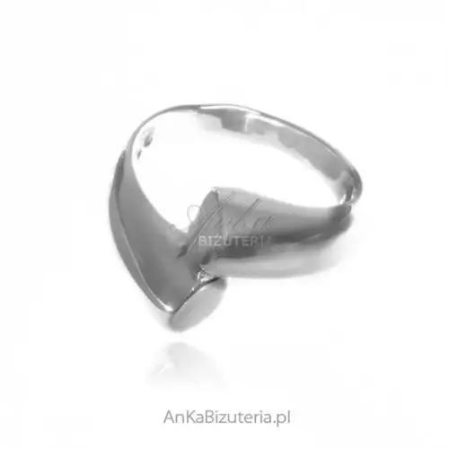 Ankabizuteria.pl Srebrny pierścionek oryginalna biżuteria damska, kolor szary