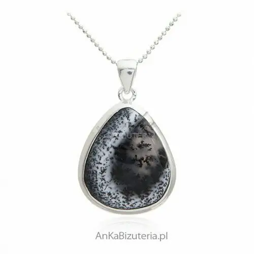 Ankabizuteria.pl Unikat - wisior srebrny z kamieniem naturalnym - dendrite
