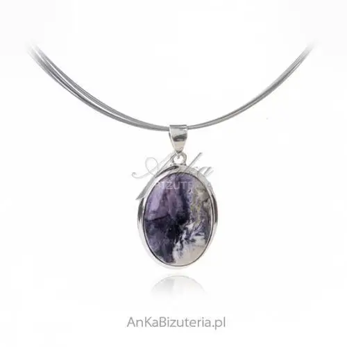Ankabizuteria.pl Zawieszka srebrna tiffany - biżuteria z oryginalnymi kamieniami, kolor szary