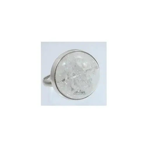 Arande Kamień lodowy piękny pierścionek srebro r19-20-21
