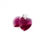 Kolczyki swarovski fuchsia heart srebro certyfikat Arande Sklep