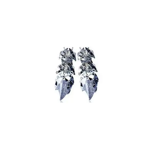 Arande Kryształy piękne kolczyki comet leaf zodiac srebro