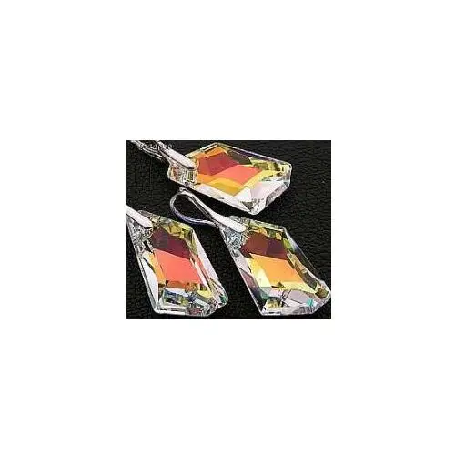 Kryształy piękny komplet SREBRO 24mm kolory,46