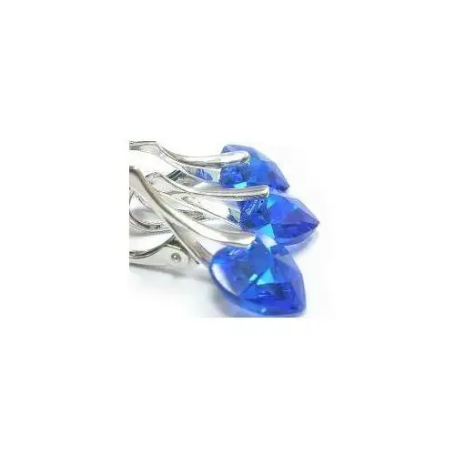 Kryształy piękny komplet SREBRO Sapphire