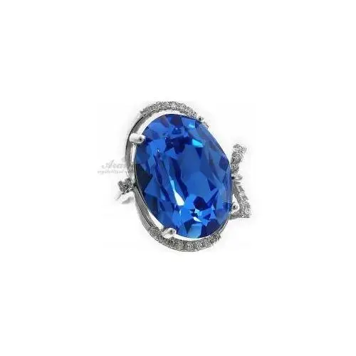 Kryształy Przepiękny Pierścionek Sapphire Rozmiary