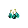 Kryształy Szmaragdowy Komplet Emerald Gold Złote Srebro Klipsy+Wisiorek, kolor zielony Sklep